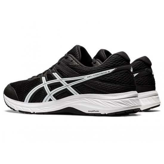 Asics Gel-Contend 6 Black/White Running Shoes Men