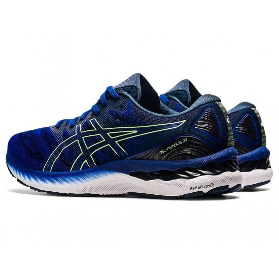 Asics Gel-Nimbus 23 Monaco Blue/Bright Lime Running Shoes Men