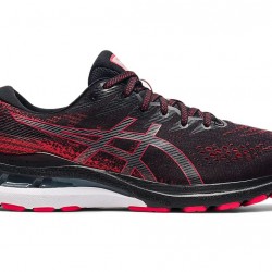 Asics Gel-Kayano 28 (2E) Black/Electric Red Running Shoes Men