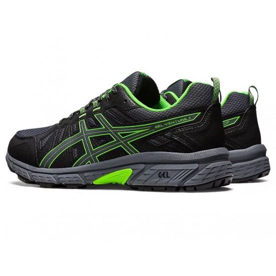 Asics Gel-Venture 7 (4E) Graphite Grey/Green Gecko Trail Running Shoes Men