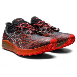Asics Fujispeed Black/Cherry Tomato Trail Running Shoes Men