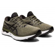 Asics Gel-Nimbus 24 Olive Canvas/Gunmetal Running Shoes Men