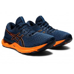 Asics Gel-Nimbus 24 French Blue/Shocking Orange Running Shoes Men