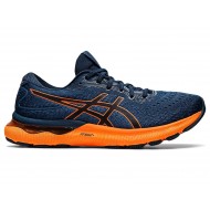 Asics Gel-Nimbus 24 French Blue/Shocking Orange Running Shoes Men