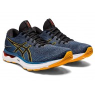 Asics Gel-Nimbus 24 Wide Azure/Amber Running Shoes Men