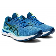 Asics Gel-Nimbus 24 Extra Wide Lake Drive/Hazard Green Running Shoes Men