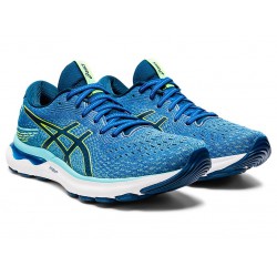 Asics Gel-Nimbus 24 Extra Wide Lake Drive/Hazard Green Running Shoes Men