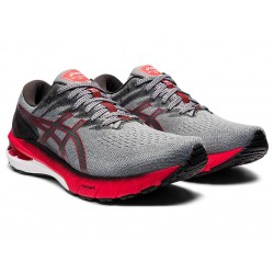 Asics Gt-2000 10 Mid Grey/Electric Red Running Shoes Men