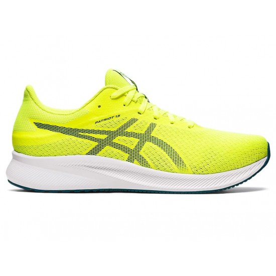 Asics Patriot 13 Safety Yellow/Velvet Pine Running Shoes Men