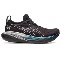 Asics Gel-Nimbus 25 Platinum Black/Pure Silver Running Shoes Men