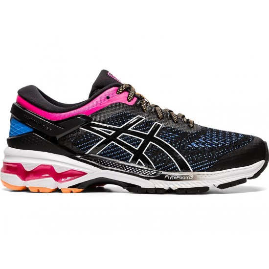 Asics Gel-Kayano 26 Black/Blue Coast Running Shoes Women