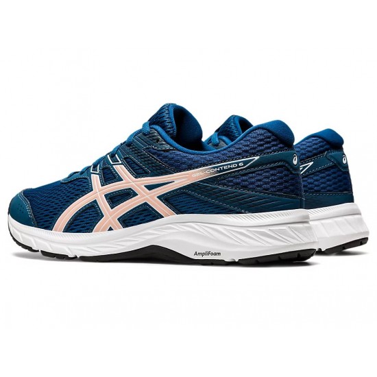 Asics Gel-Contend 6 Mako Blue/Ginger Peach Running Shoes Women