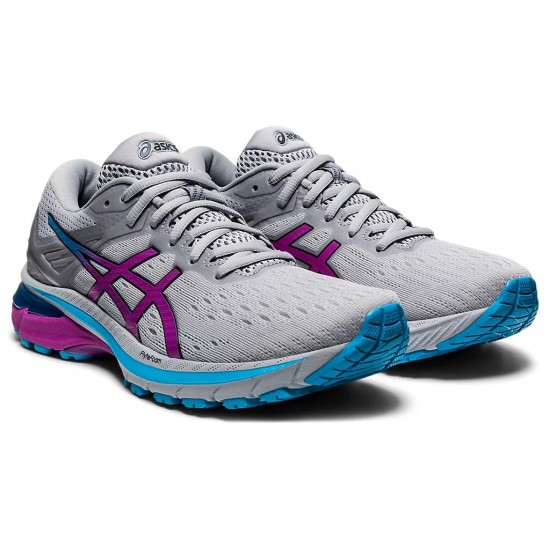 Asics Gt-2000 9 Piedmont Grey/Digital Grape Running Shoes Women