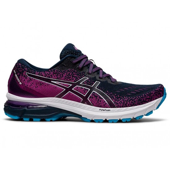 Asics Gt-2000 9 Knit French Blue/White Running Shoes Women