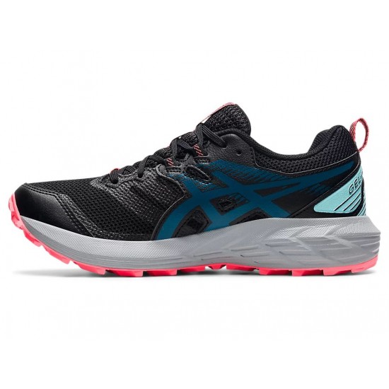 Asics Gel-Sonoma 6 Black/Deep Sea Teal Trail Running Shoes Women