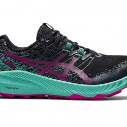 Asics Fuji Lite 2 Black/Fuchsia Red Trail Running Shoes Women