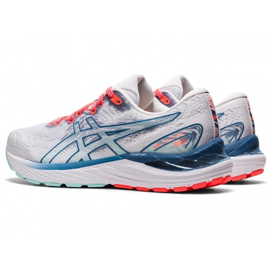 Asics Gel-Cumulus 23 White/Grey Floss Running Shoes Women