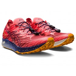 Asics Fujispeed Papaya/Indigo Blue Trail Running Shoes Women