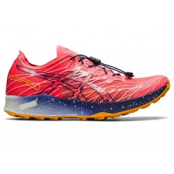 Asics Fujispeed Papaya/Indigo Blue Trail Running Shoes Women