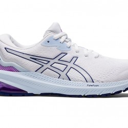 Asics Gt-1000 11 (D) White/Dive Blue Running Shoes Women