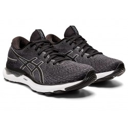 Asics Gel-Nimbus 24 Wide Black/Pure Silver Running Shoes Women