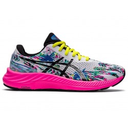 Women's GEL-NIMBUS 24 COLOR INJECTION, White/Pink Glo