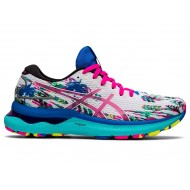 Asics Gel-Nimbus 24 White/Pink Glo Running Shoes Women