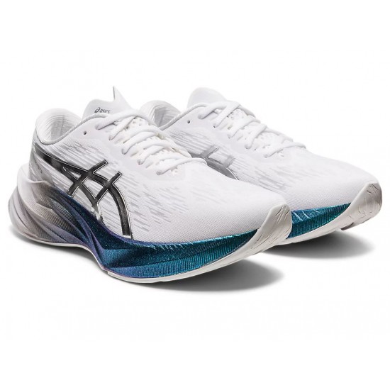 Asics Novablast 3 Platinum White/Pure Silver Running Shoes Women