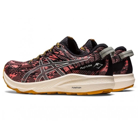 Asics Fuji Lite 3 Papaya/Light Sage Trail Running Shoes Women