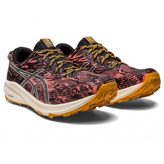 Asics Fuji Lite 3 Papaya/Light Sage Trail Running Shoes Women