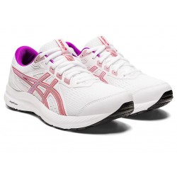 Asics Gel-Contend 8 White/Red Alert Running Shoes Women