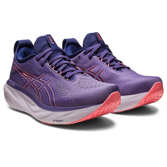  ASICS Women's Magic Speed 2 Running Shoes, 5, Indigo  Blue/Papaya