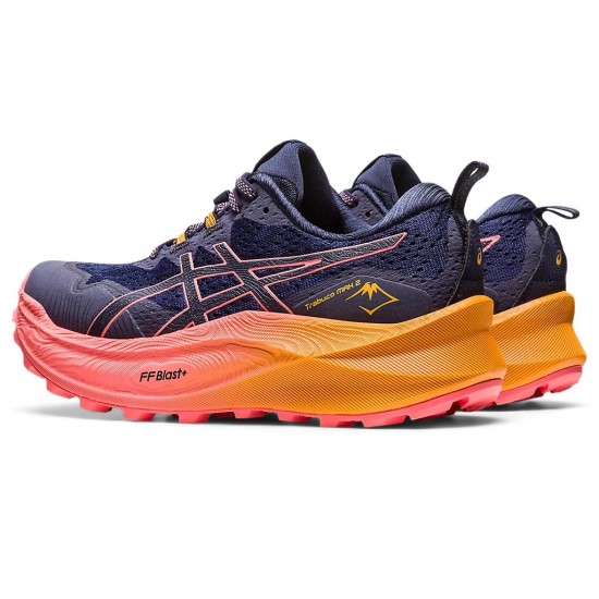 Asics Trabuco Max 2 Midnight/Papaya Running Shoes Women