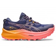 Asics Trabuco Max 2 Midnight/Papaya Running Shoes Women