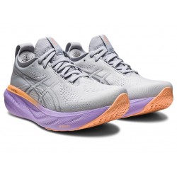 Asics Gel-Nimbus 25 Wide Piedmont Grey/Pure Silver Running Shoes Women
