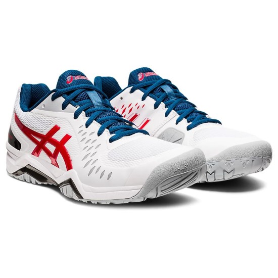 Asics Gel-Challenger 12 White/Classic Red Tennis Shoes Men