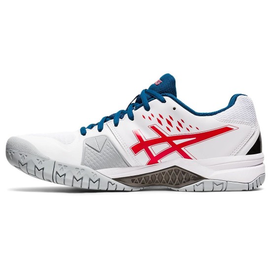 Asics Gel-Challenger 12 White/Classic Red Tennis Shoes Men