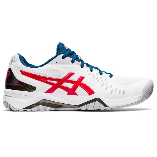 Asics Gel-Challenger 12 White/Classic Red Tennis Shoes Men