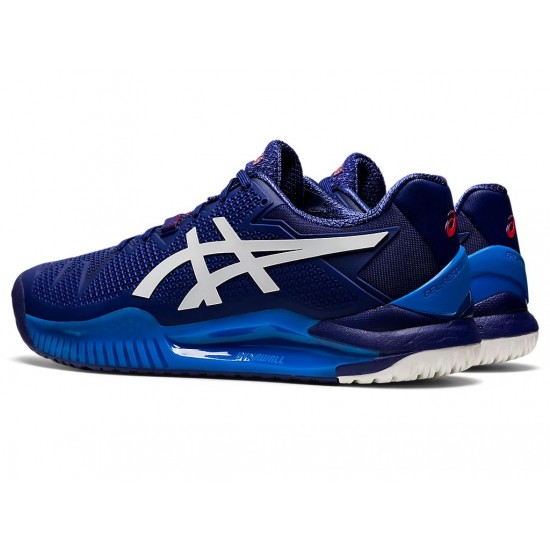 Asics Gel-Resolution 8 Dive Blue/White Tennis Shoes Men