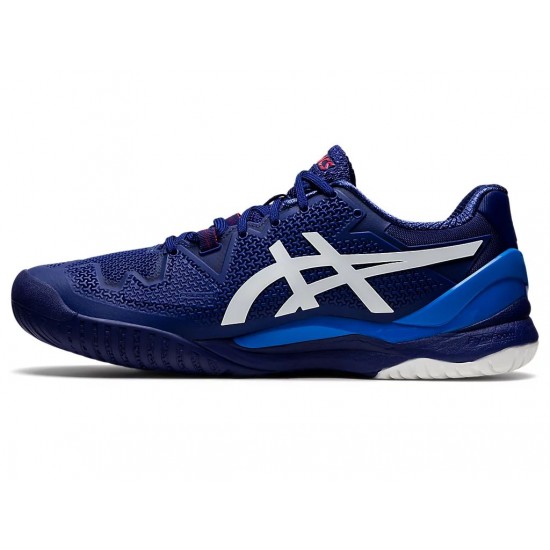 Asics Gel-Resolution 8 Dive Blue/White Tennis Shoes Men