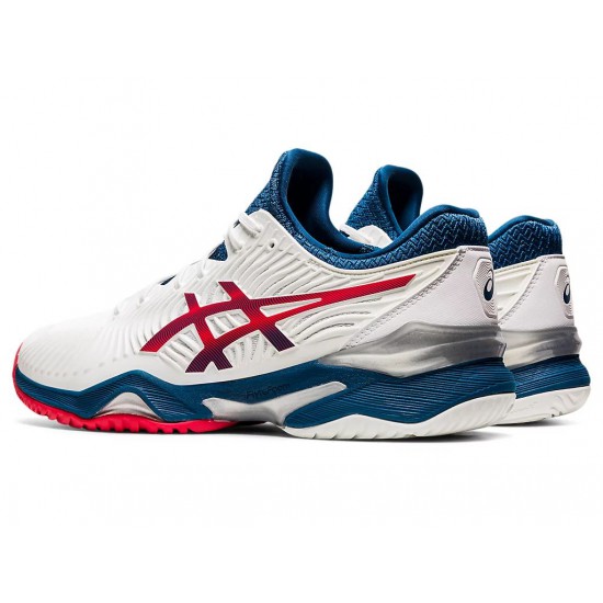 Asics Court Ff 2 White/Mako Blue Tennis Shoes Men