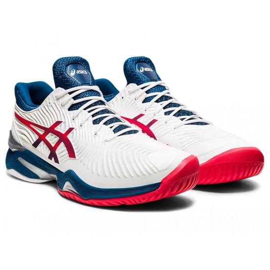 Asics Court Ff 2 White/Mako Blue Tennis Shoes Men