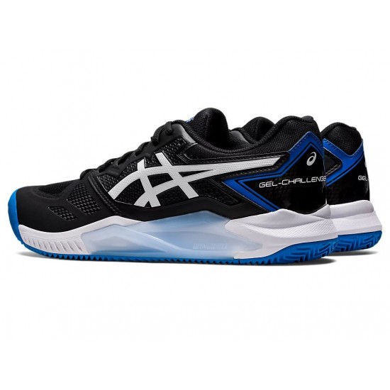 Asics Gel-Challenger 13 Clay Black/Electric Blue Tennis Shoes Men