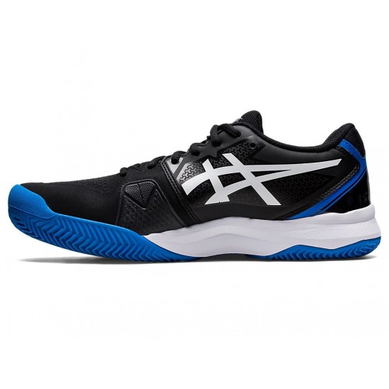 Asics Gel-Challenger 13 Clay Black/Electric Blue Tennis Shoes Men