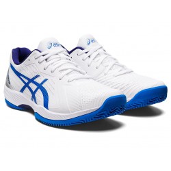 Asics Solution Swift Ff Clay White/Electric Blue Tennis Shoes Men
