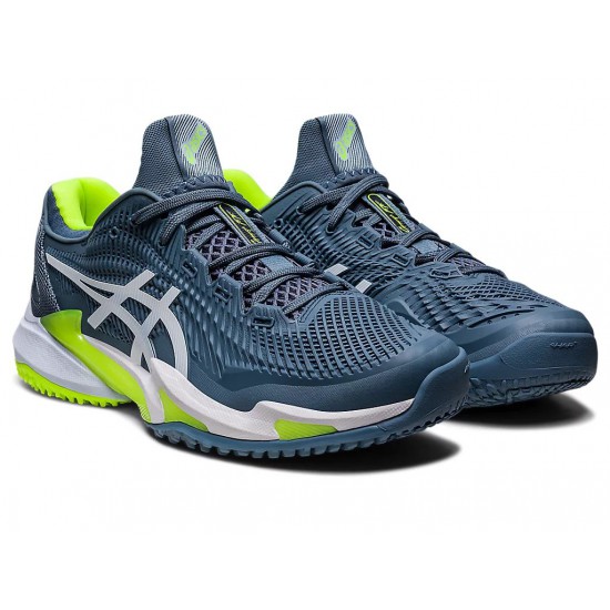 Asics Court Ff 3 Oc Steel Blue/White Tennis Shoes Men