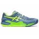 Asics Gel-Resolution 9 Wide Steel Blue/Hazard Green Tennis Shoes Men
