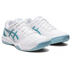 Asics Gel-Dedicate 7 White/Smoke Blue Tennis Shoes Women