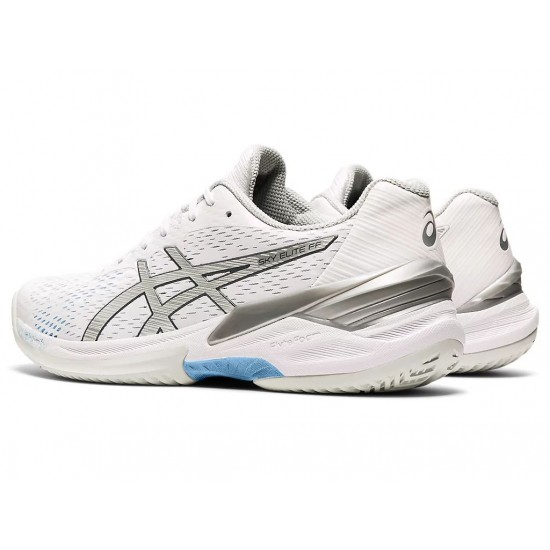 Asics Sky Elite Ff White/Pure Silver Volleyball Shoes Women