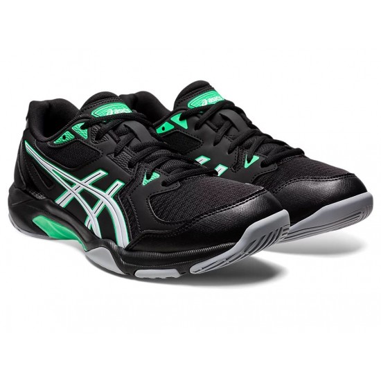 Asics Gel-Rocket 10 Black/New Leaf Volleyball Shoes Men